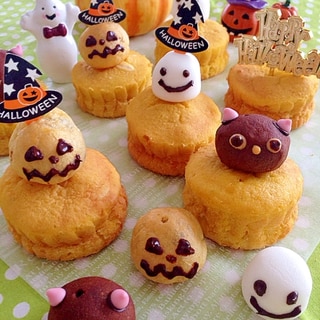 簡単☆ハロウィンにカボチャデコカップケーキ♪